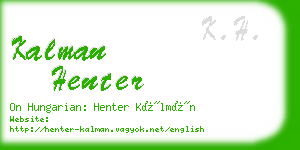 kalman henter business card